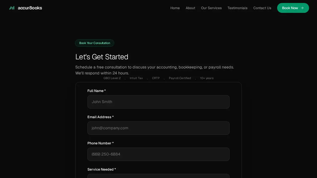 accur8ooks page
