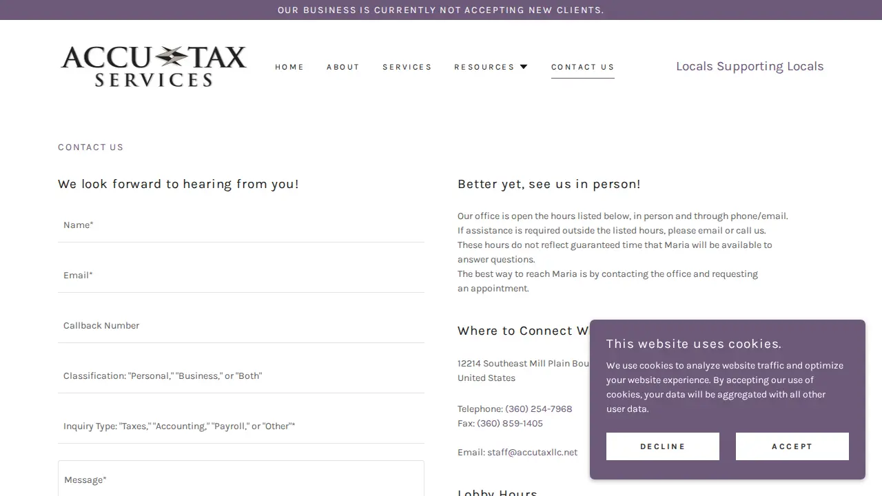 Accu-Tax Services LLC page