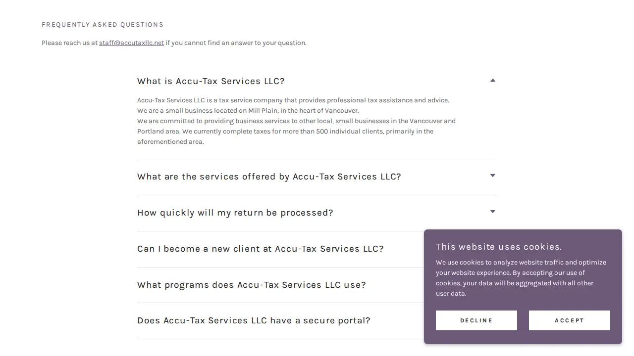 Accu-Tax Services LLC page