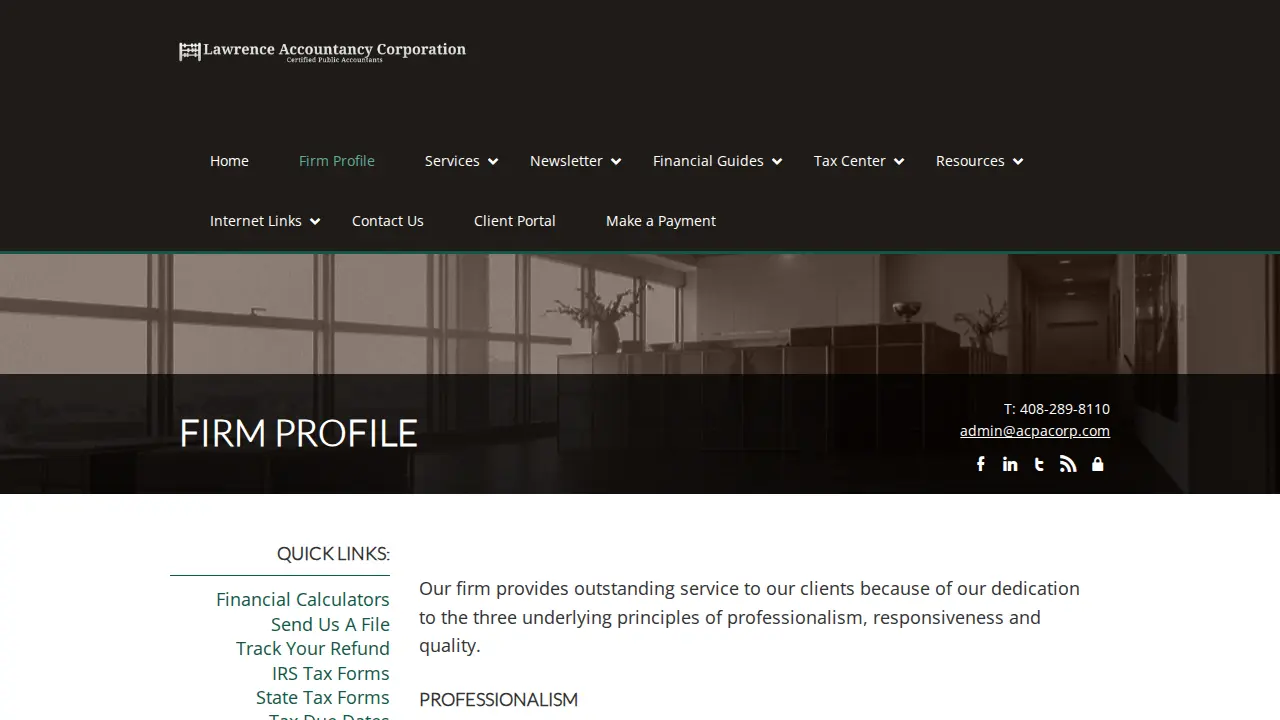 Lawrence Accountancy Corporation page