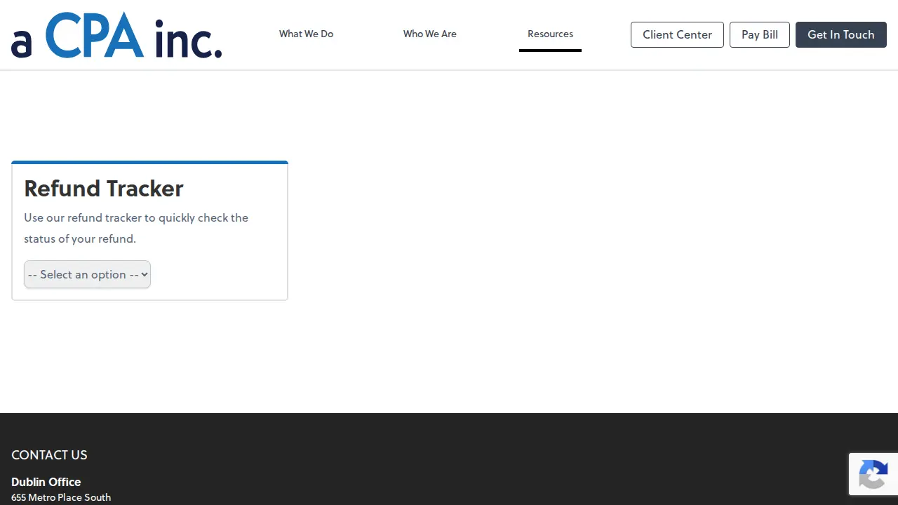 a CPA inc. page