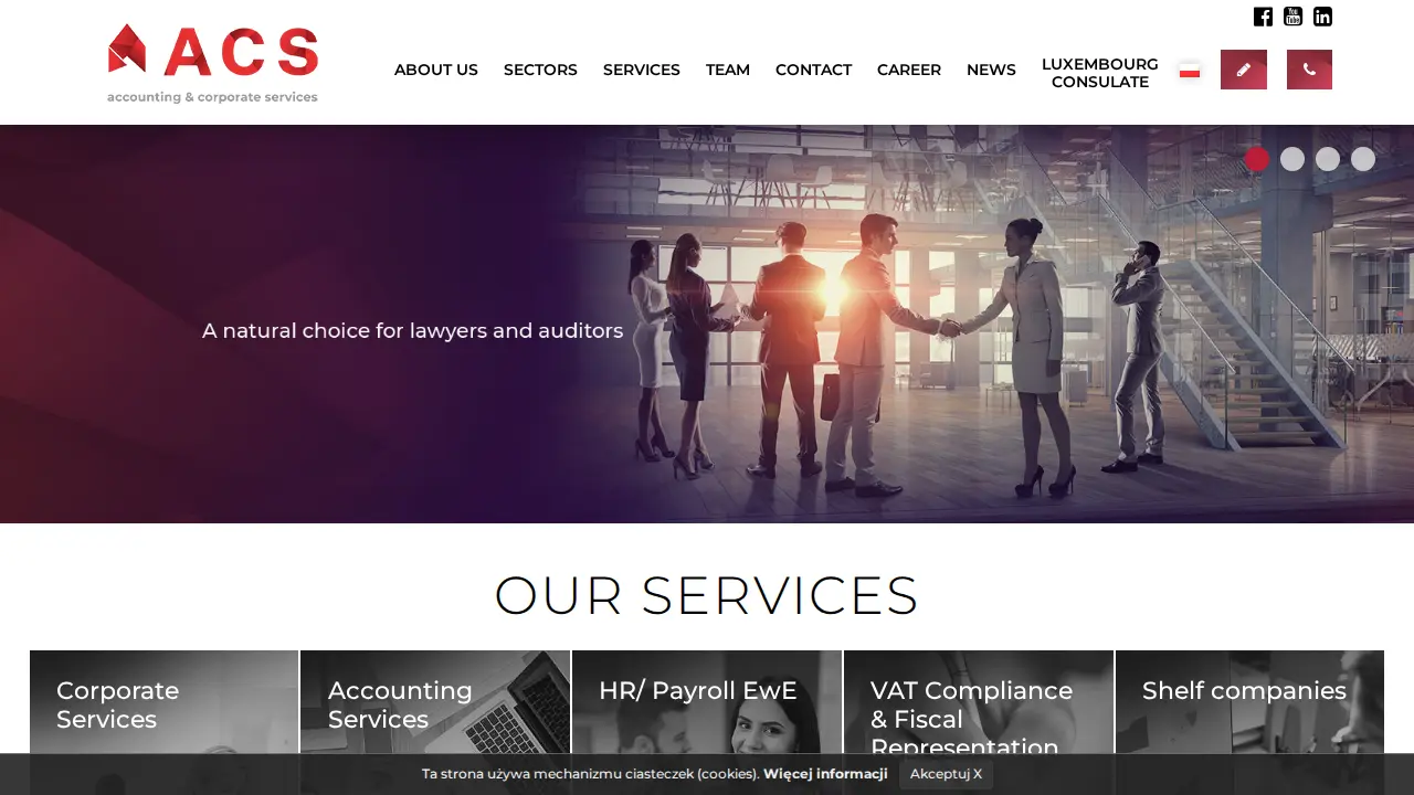 ACS Accounting & Corporate Services. Accounting. Payroll. Shelf Companies. Płace. Księgowość. website