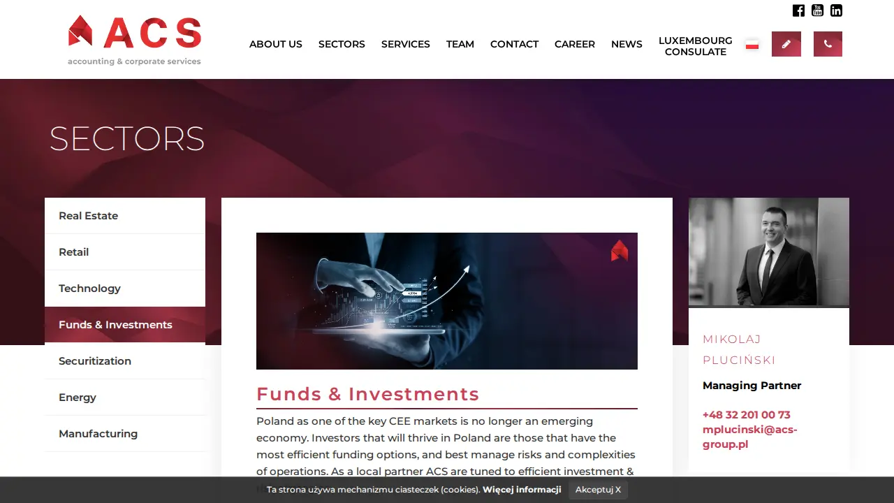 ACS Accounting & Corporate Services. Accounting. Payroll. Shelf Companies. Płace. Księgowość. page