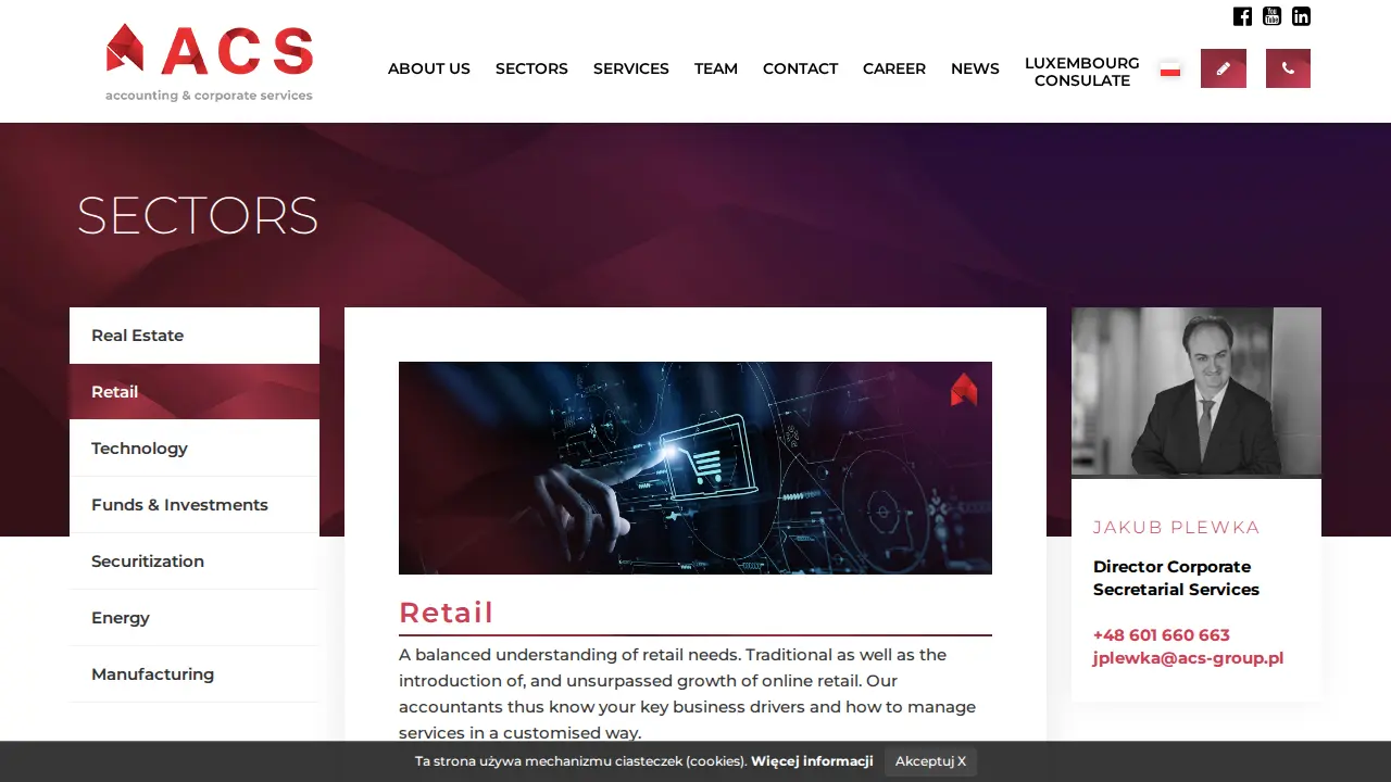 ACS Accounting & Corporate Services. Accounting. Payroll. Shelf Companies. Płace. Księgowość. page