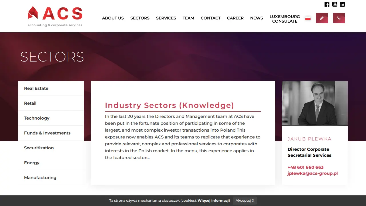 ACS Accounting & Corporate Services. Accounting. Payroll. Shelf Companies. Płace. Księgowość. page