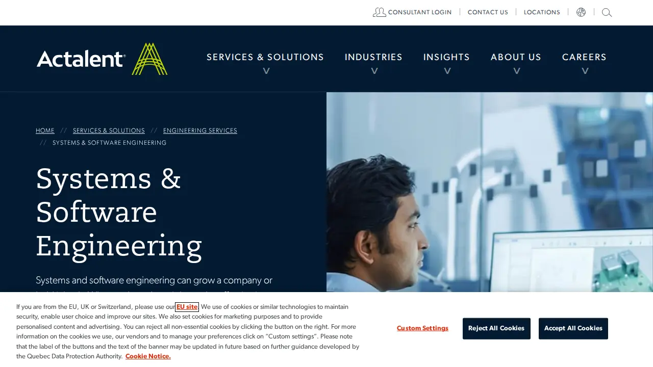 Actalent page