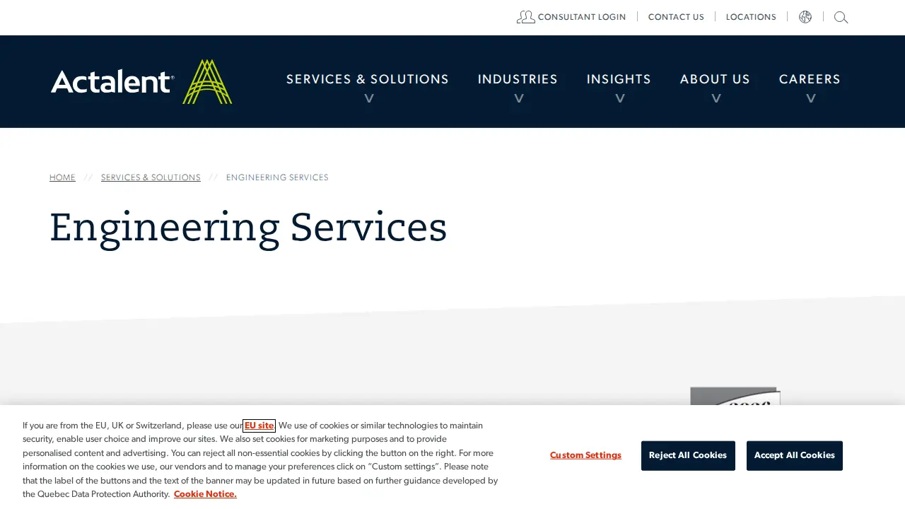 Actalent page