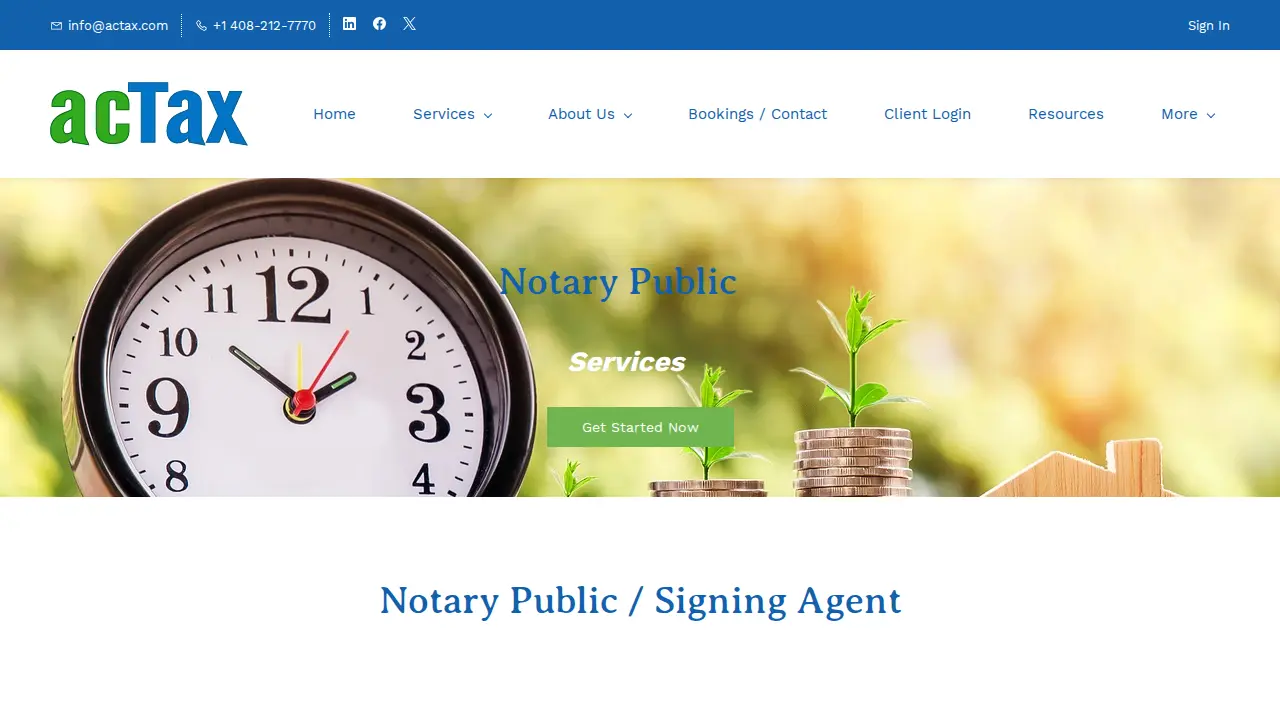 ACTAX page