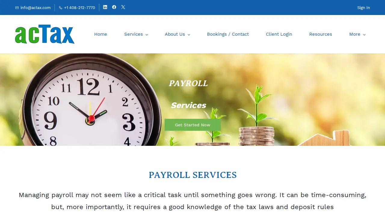 ACTAX page