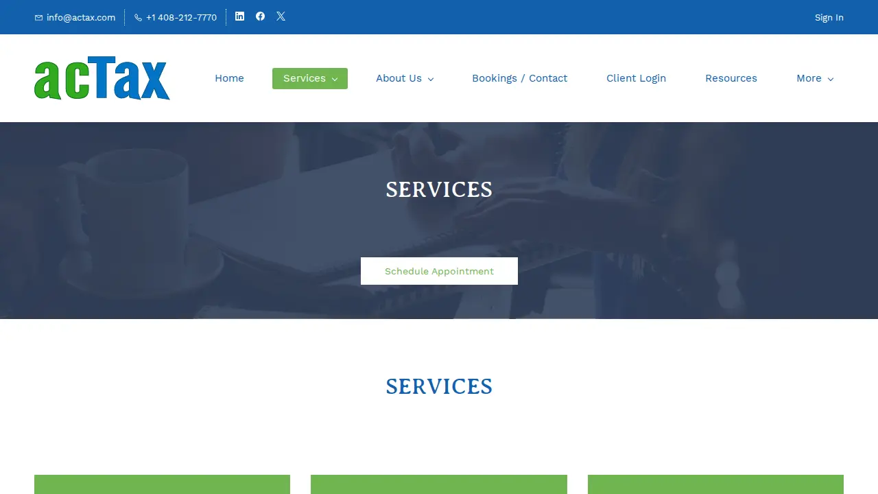 ACTAX page