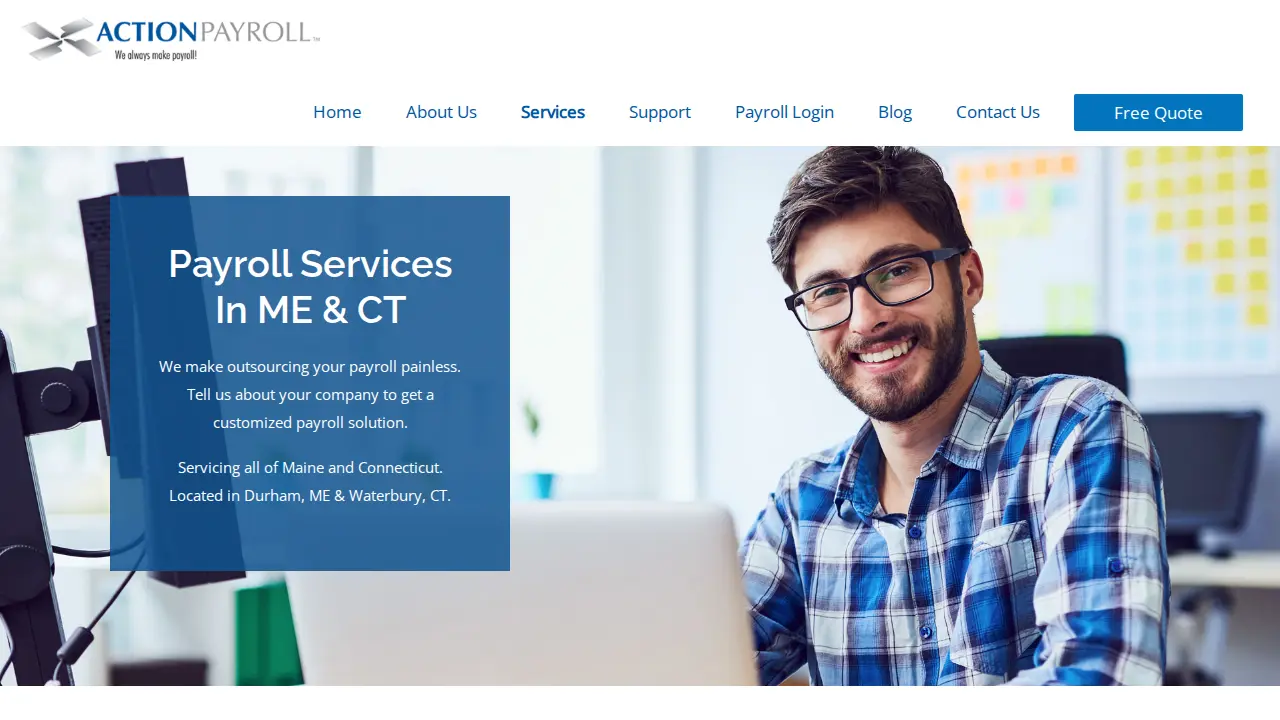Action Payroll Services page