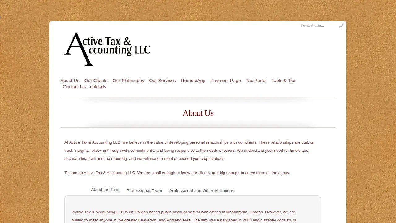 Active Tax & Accounting LLC page