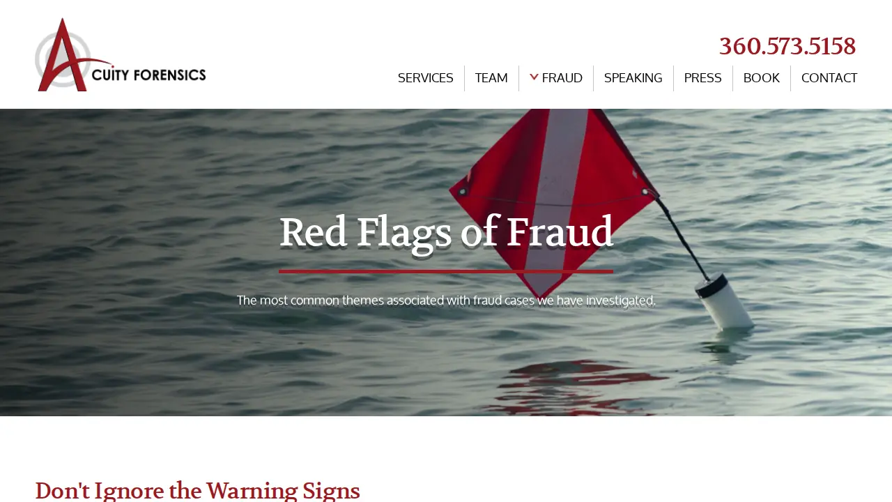 Acuity Forensics page