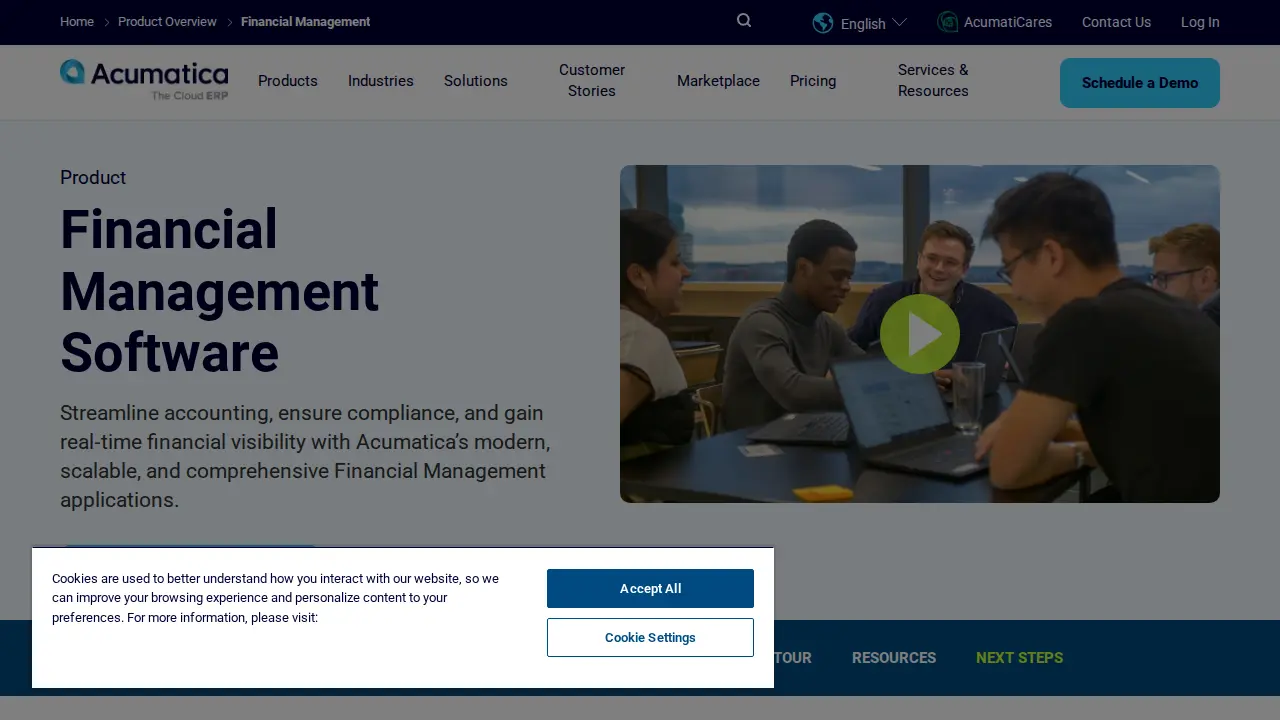 Acumatica - The Cloud ERP, Westerville OH page