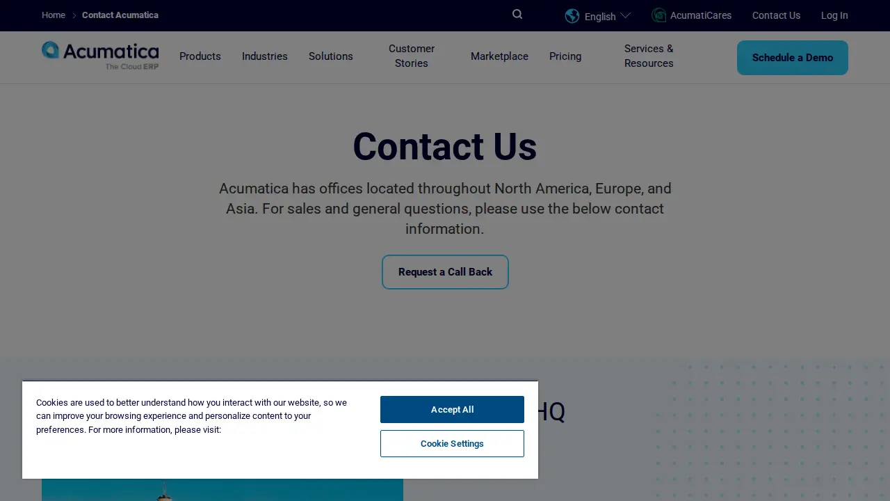 Acumatica - The Cloud ERP, Westerville OH page