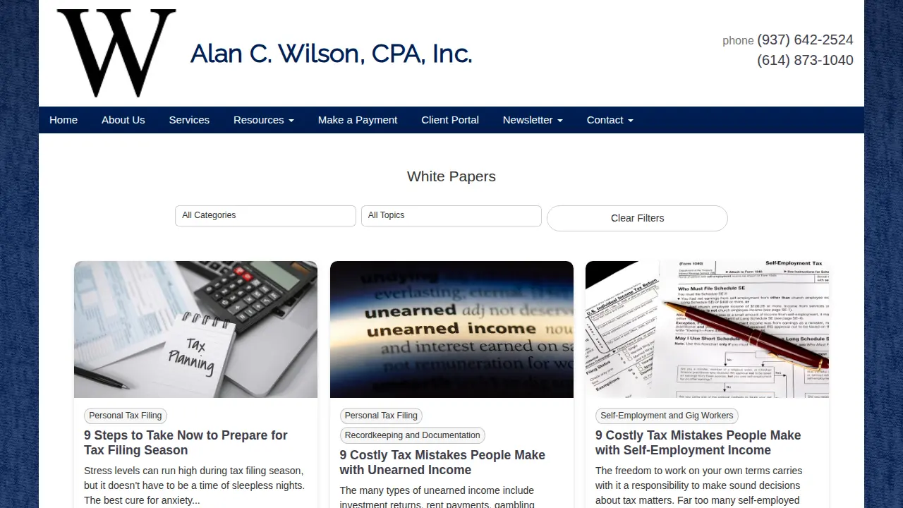 Alan C Wilson CPA Inc page
