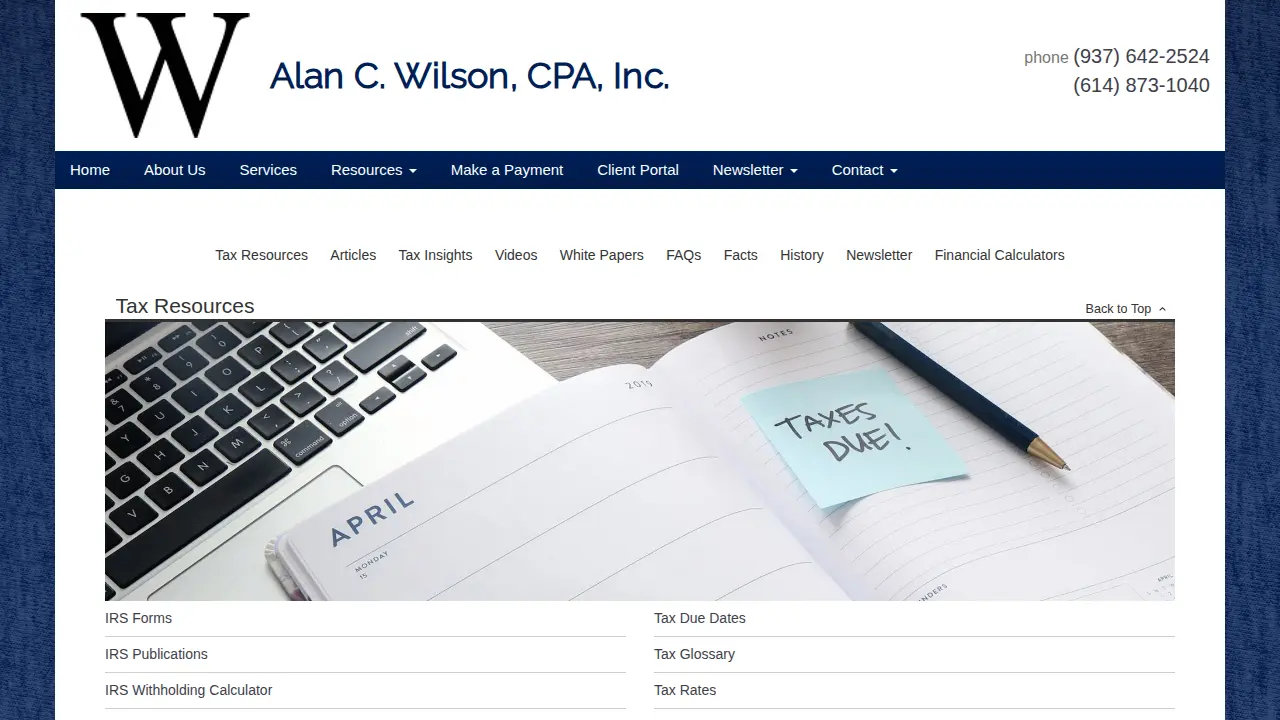 Alan C Wilson CPA Inc page