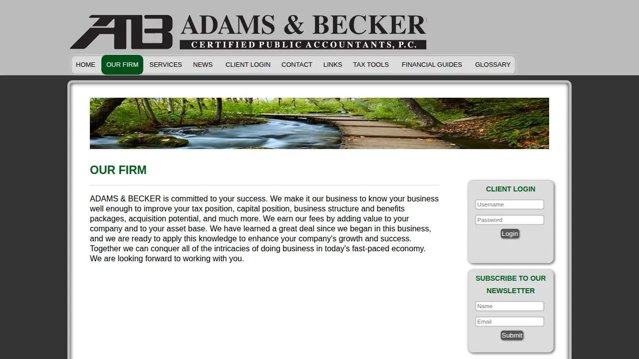 Adams & Becker page