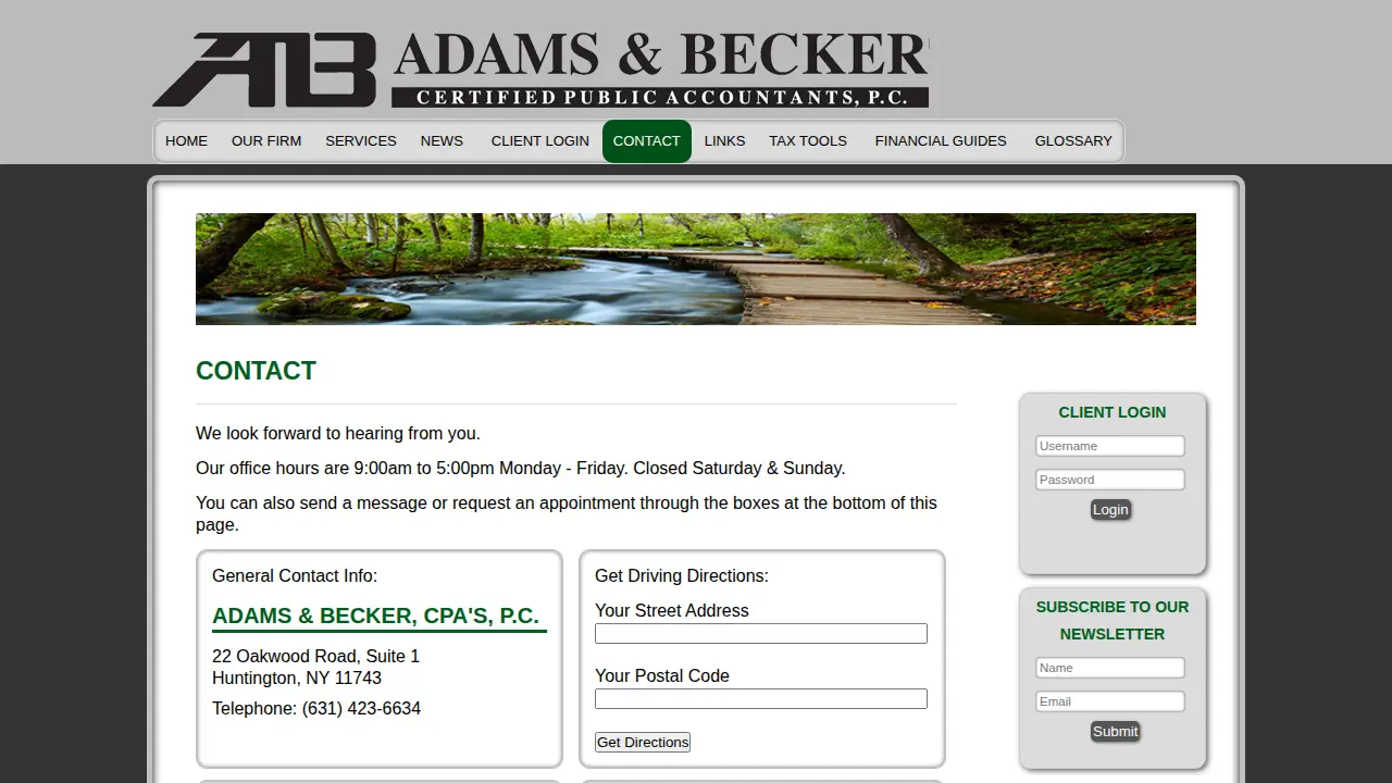 Adams & Becker page