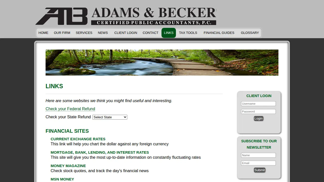 Adams & Becker page