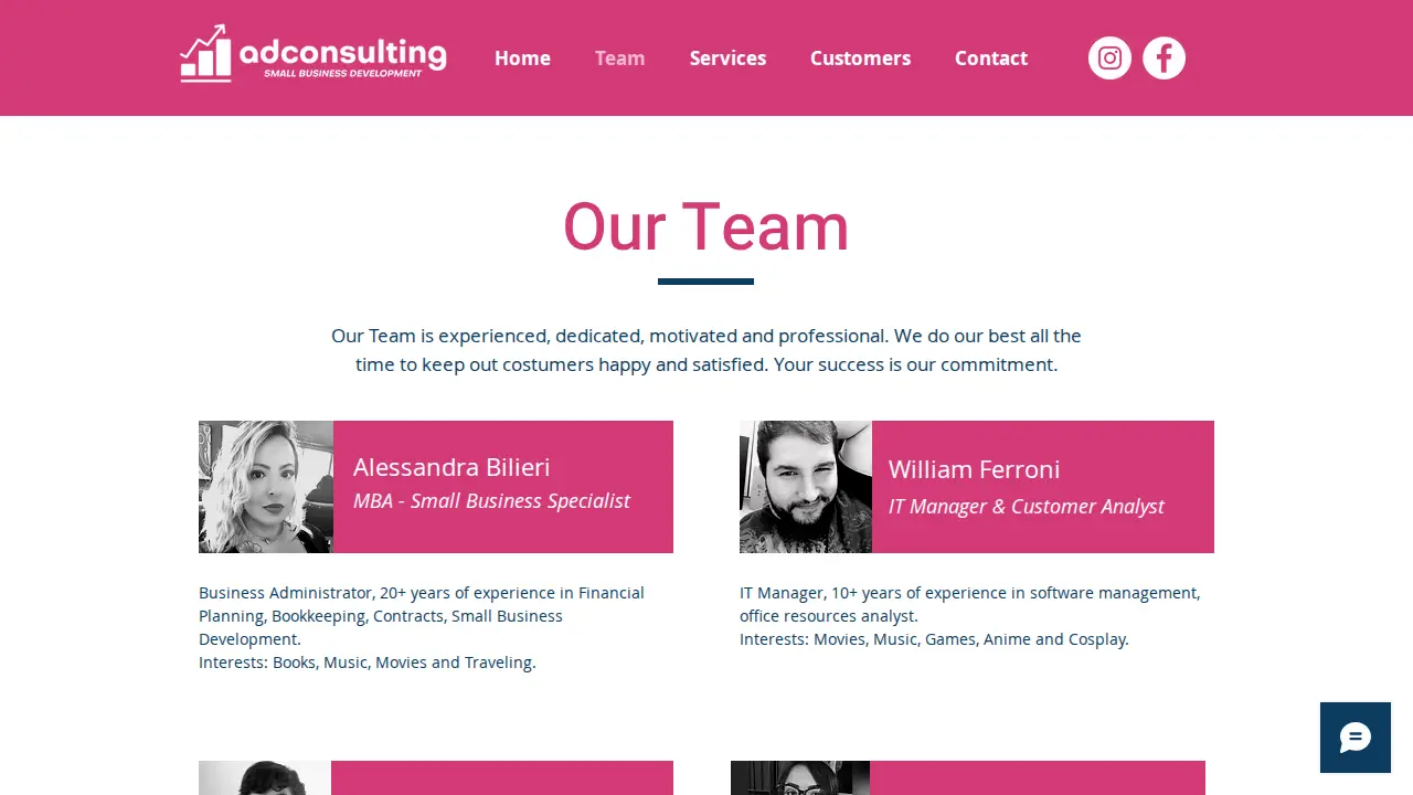 AD Consultants page