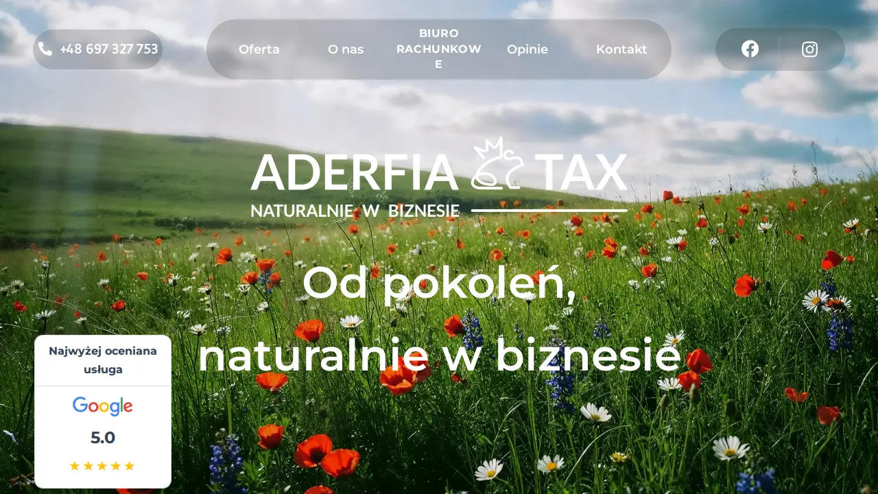 Biuro Rachunkowe Tomaszów Mazowiecki Aderfia Tax Sp. z o.o website