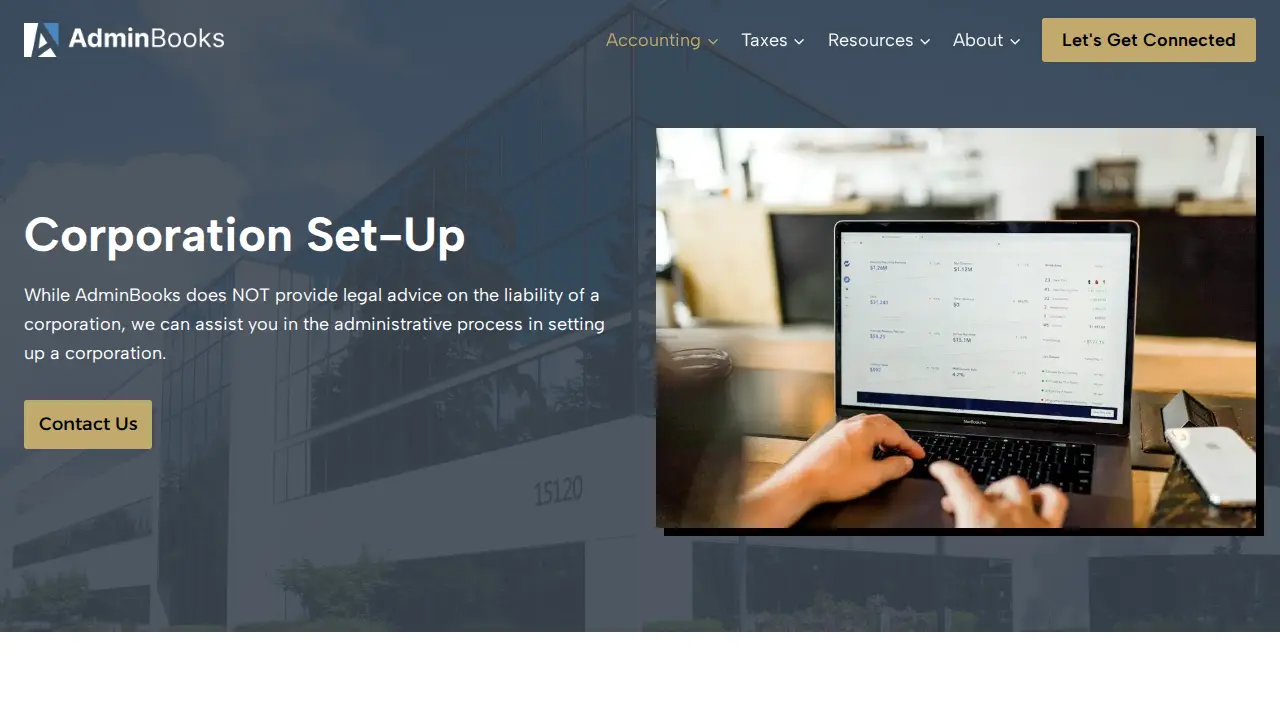 AdminBooks, Inc page