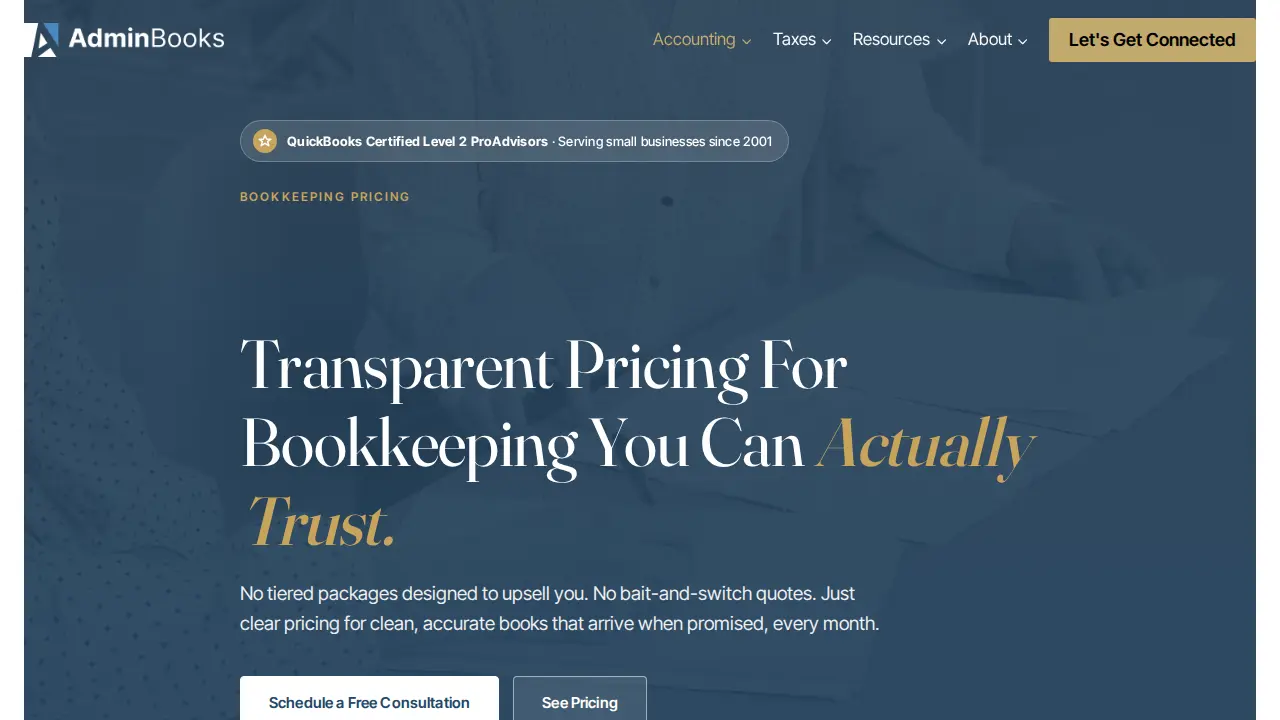 AdminBooks, Inc page