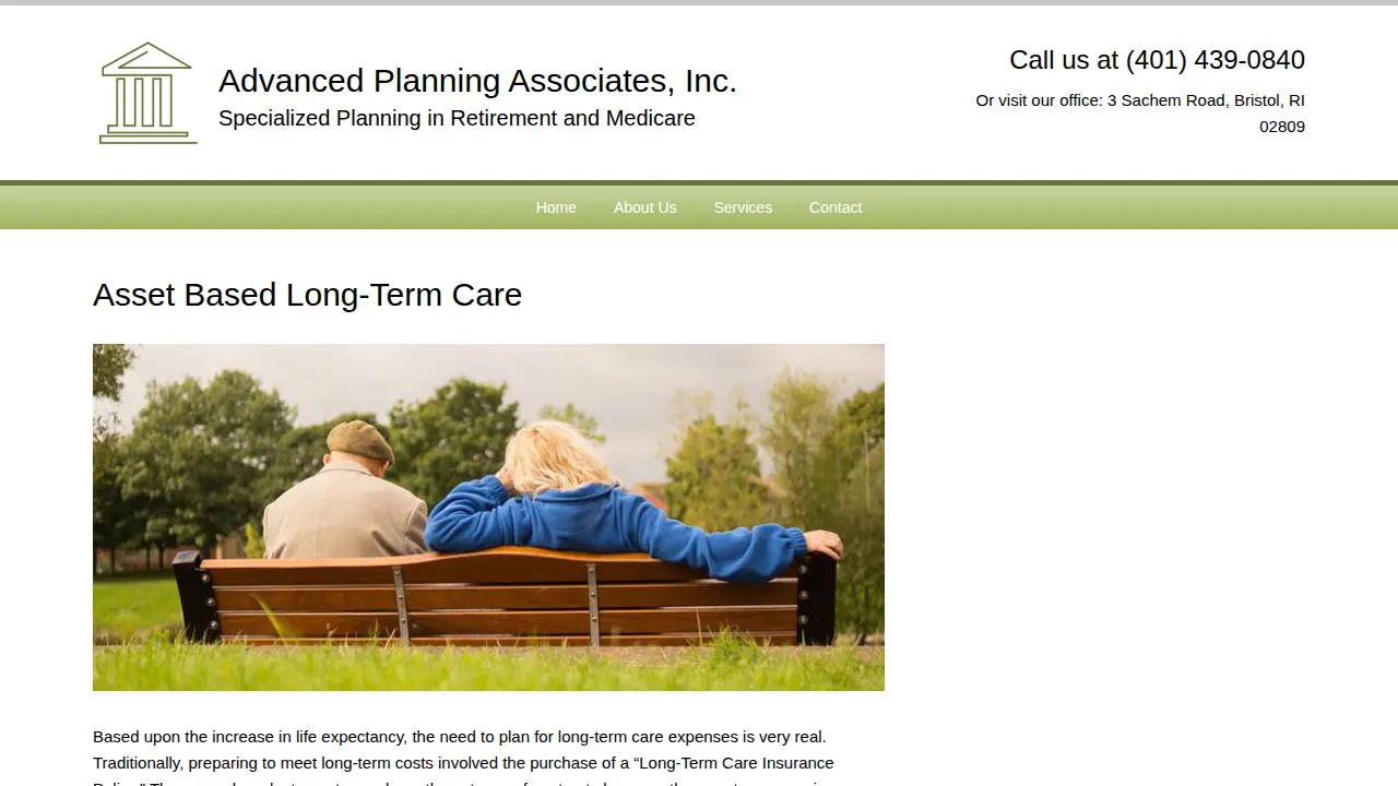Advanced Planning Associates page