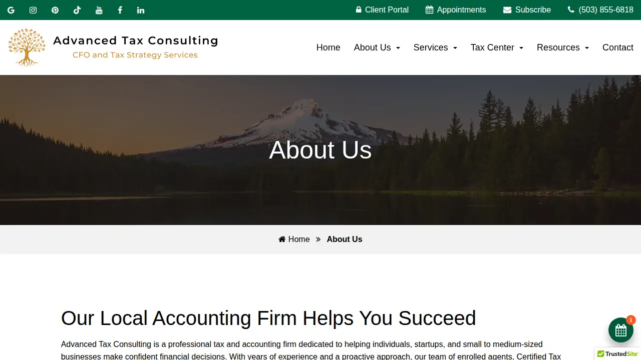Advanced Tax Consulting page
