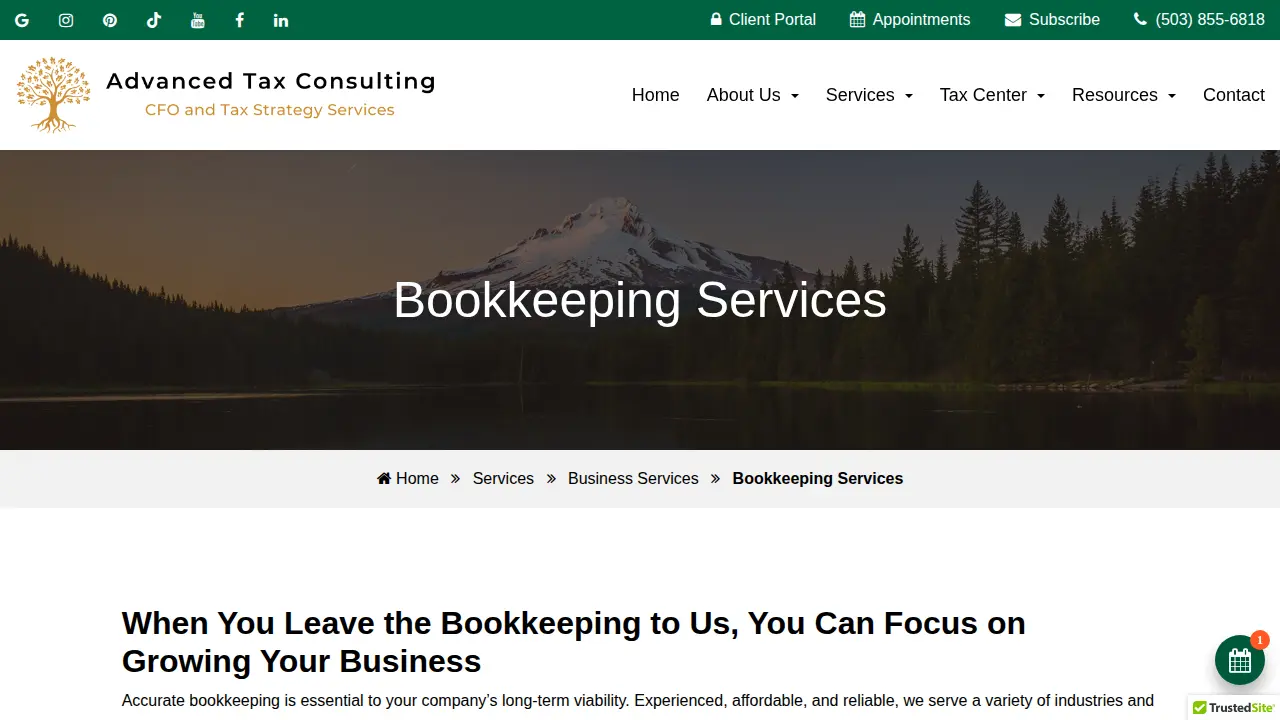 Advanced Tax Consulting page