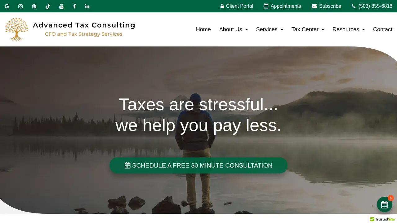 Advanced Tax Consulting page