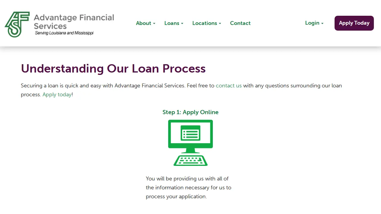 Advantage Financial Service Inc page