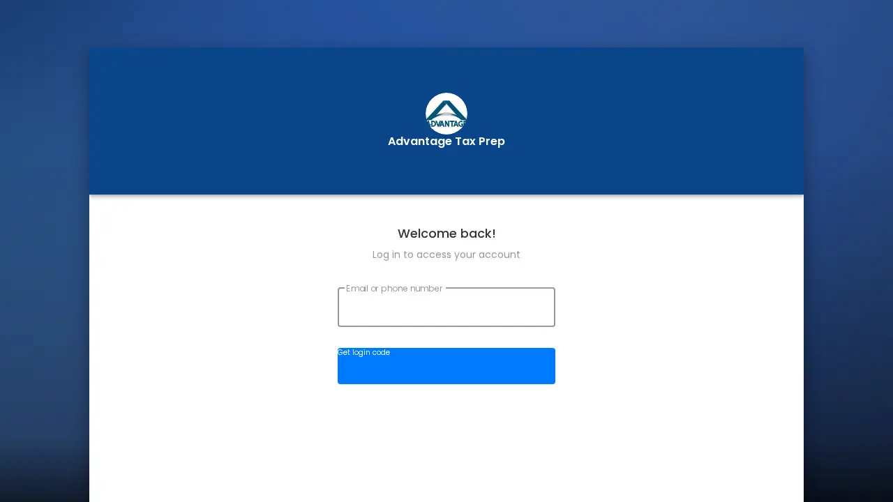 Advantage Tax Prep page
