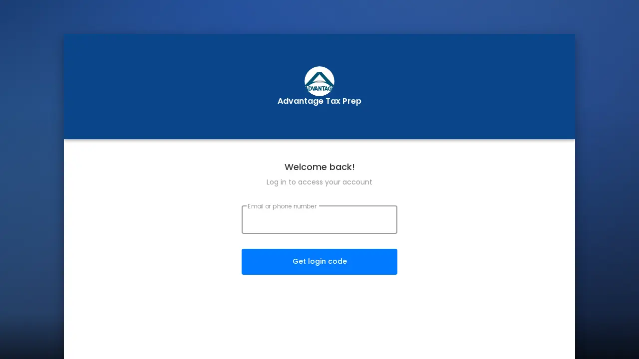 Advantage Tax Prep page