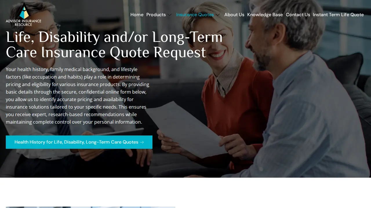 Advisor Insurance Resource page