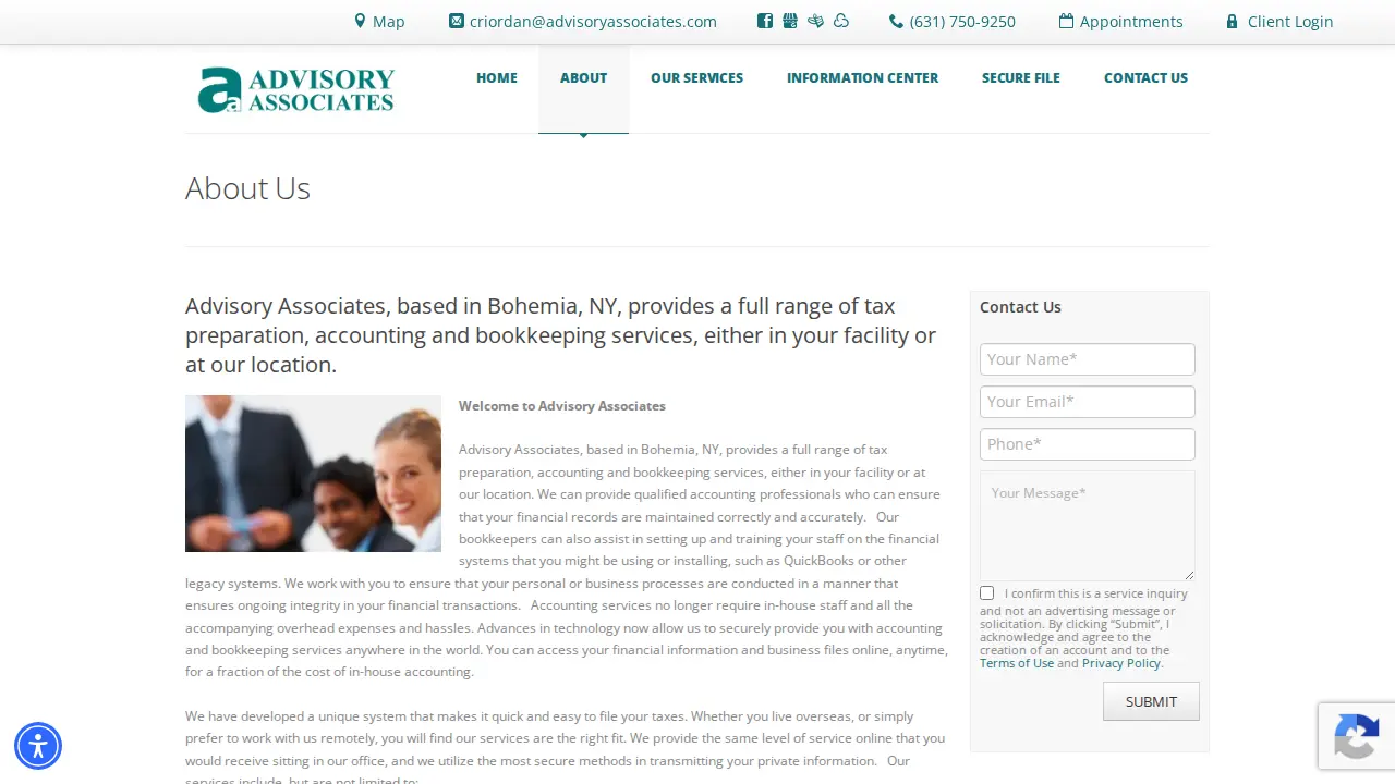 Advisory Associates page