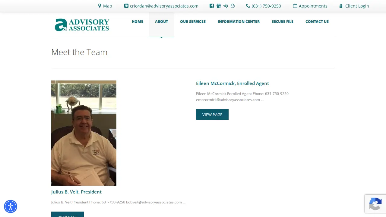 Advisory Associates page