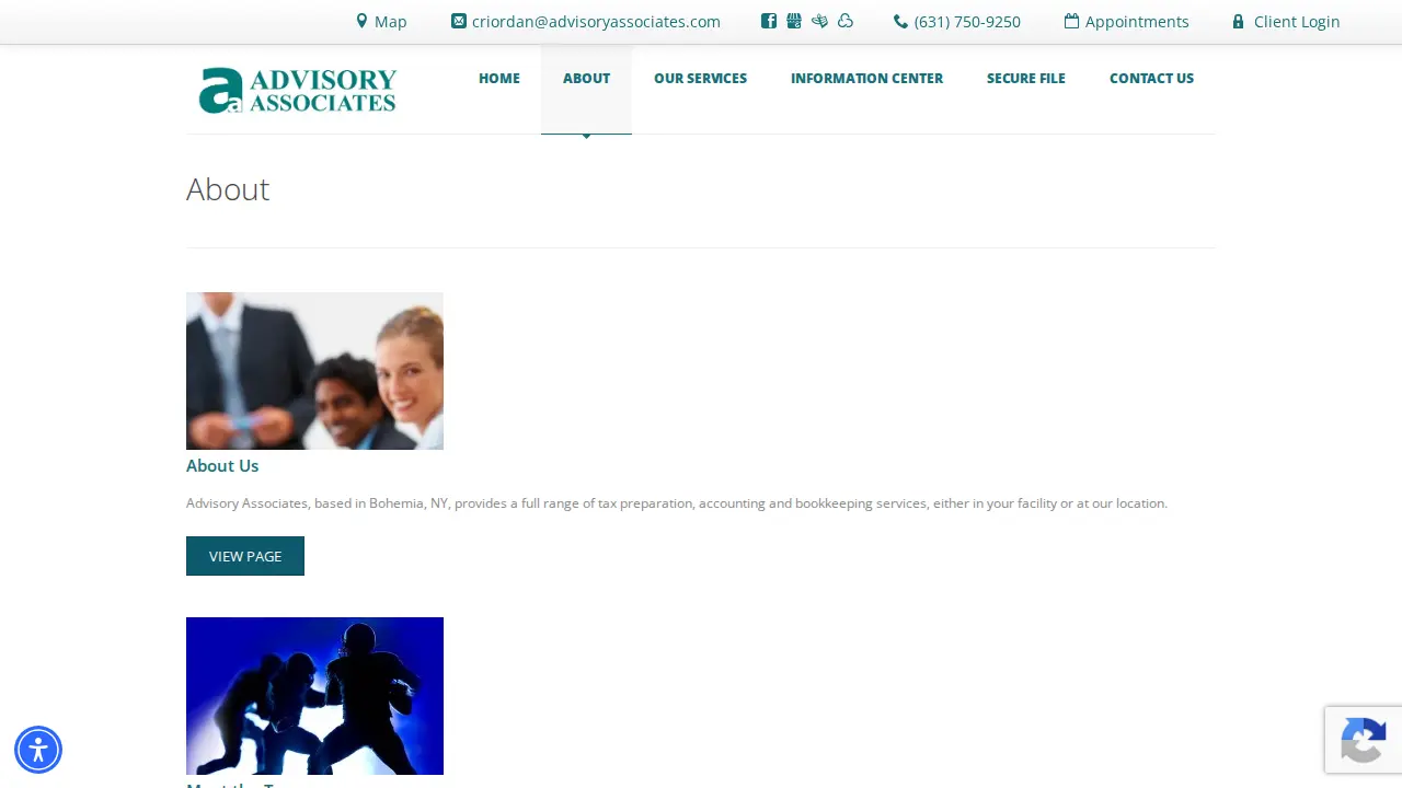 Advisory Associates page