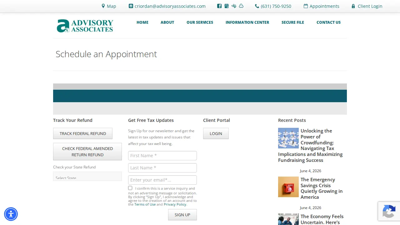 Advisory Associates page