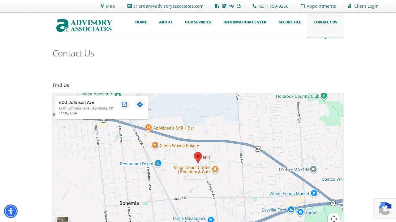 Advisory Associates page
