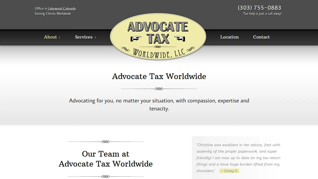Advocate Tax Worldwide, LLC page