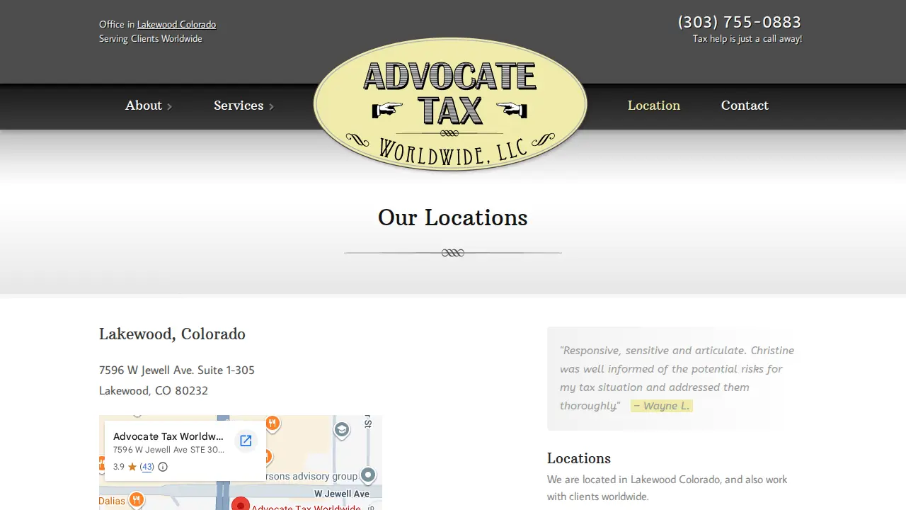 Advocate Tax Worldwide, LLC page