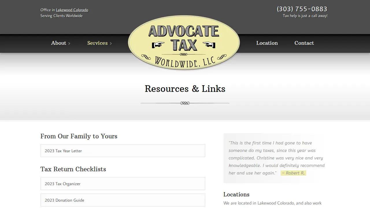 Advocate Tax Worldwide, LLC page
