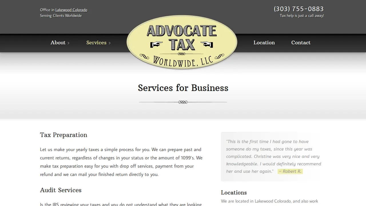 Advocate Tax Worldwide, LLC page