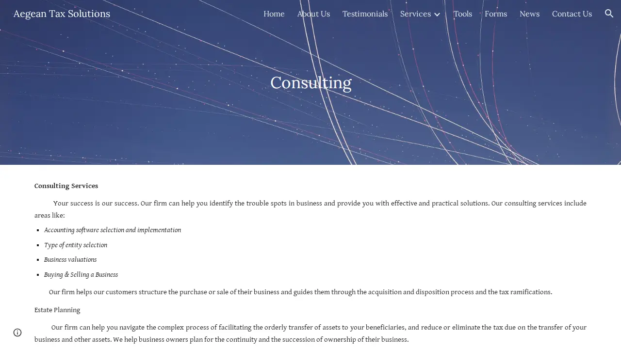 Aegean Tax Solutions,CPA page