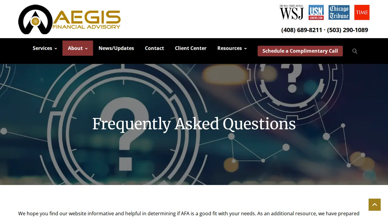Aegis Financial Advisory, LLC page