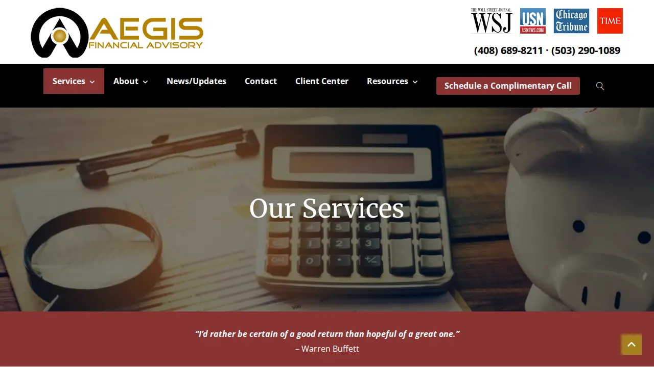 Aegis Financial Advisory, LLC page