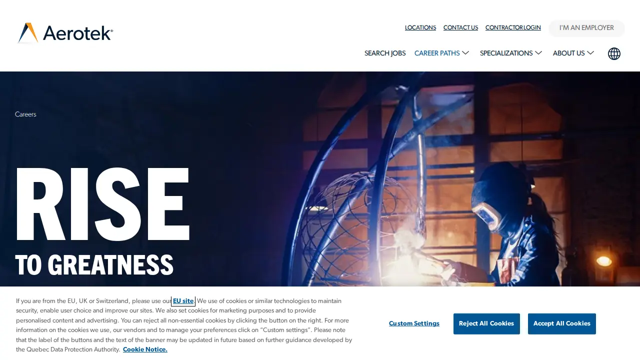 Aerotek page