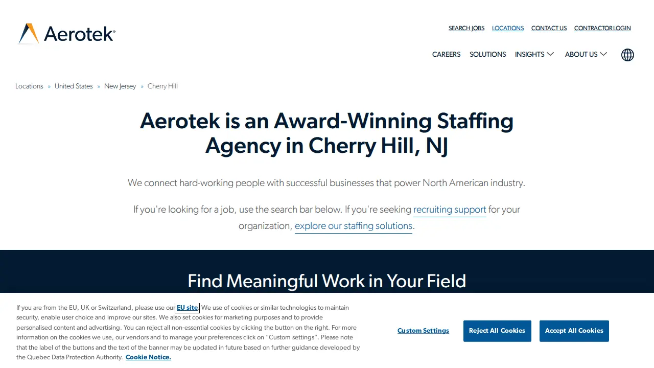 Aerotek website